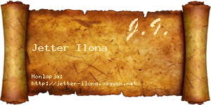 Jetter Ilona névjegykártya