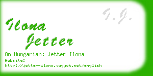 ilona jetter business card